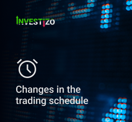 Changes in the trading schedule